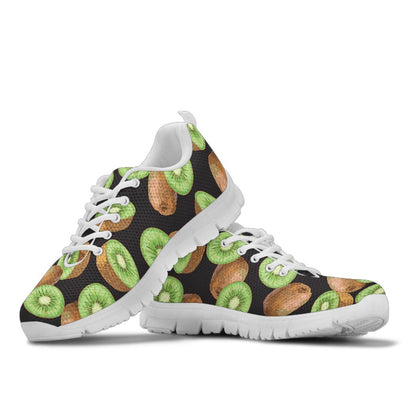 Kiwi Pattern Print Design KW03 Sneakers White Bottom Shoes