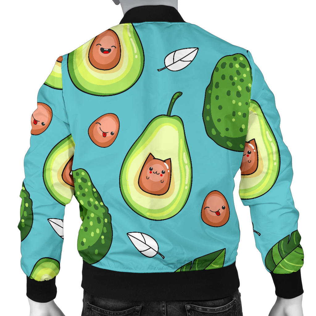 Avocado Pattern Print Design AC05 Men Bomber Jacket