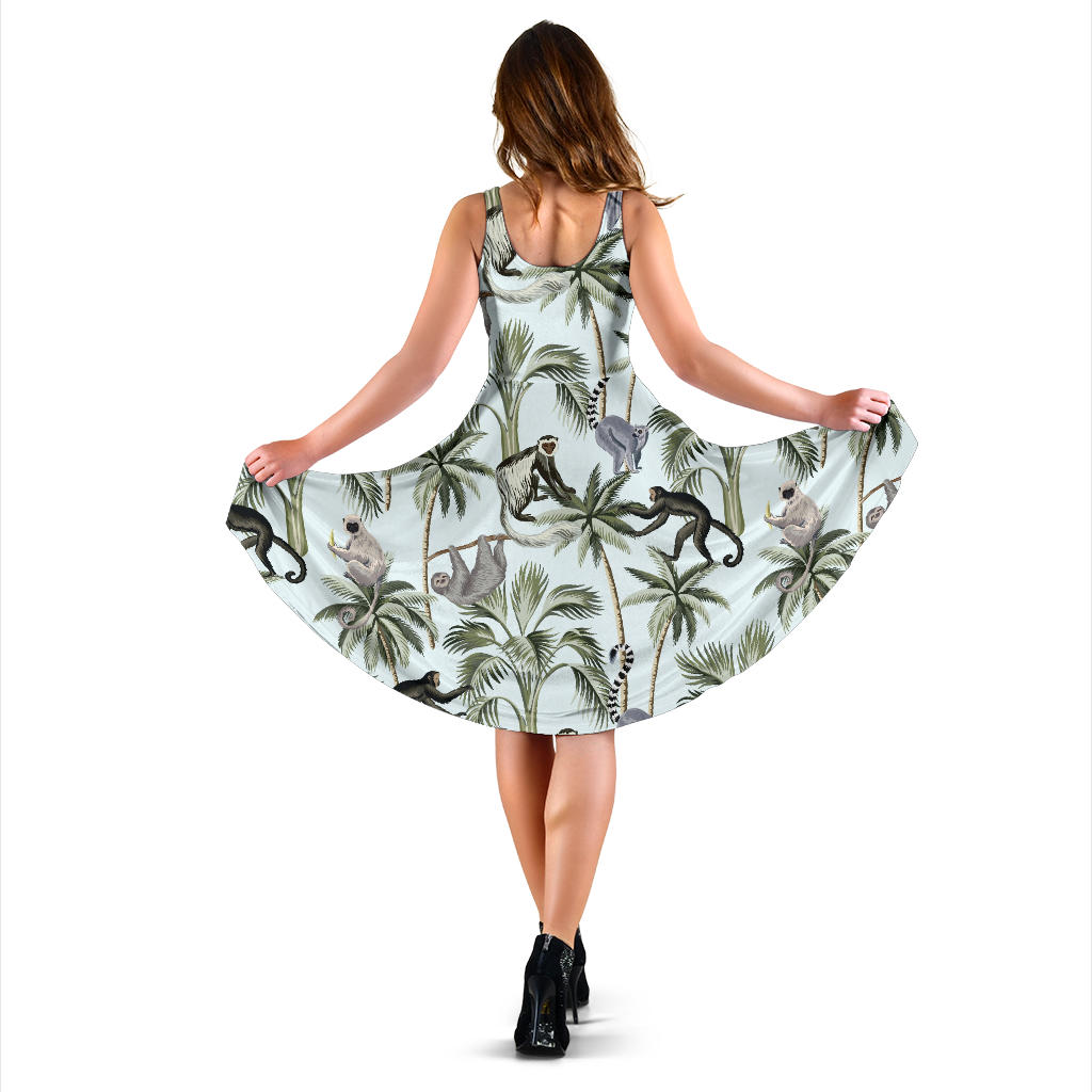 Rainforest Pattern Print Design RF04 Midi Dress
