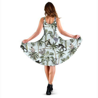 Rainforest Pattern Print Design RF04 Midi Dress