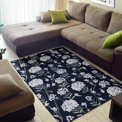 Hydrangea Pattern Print Design HD07 Area Rugs