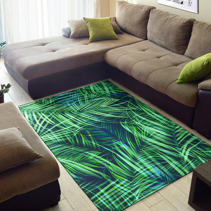 Palm Leaves Pattern Print Design PL02 Area Rugs