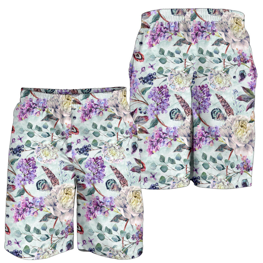 Lilac Pattern Print Design LI06 Mens Shorts