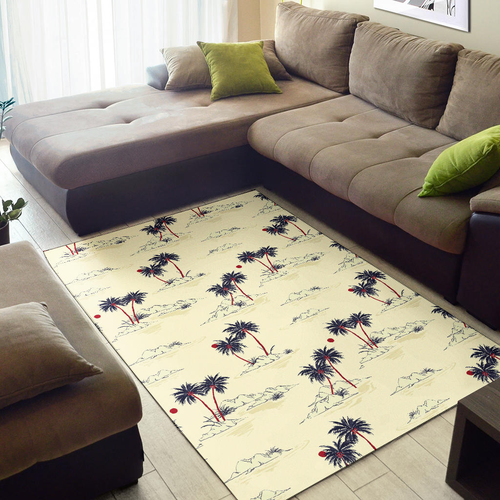 Palm Tree Pattern Print Design PT08 Area Rugs