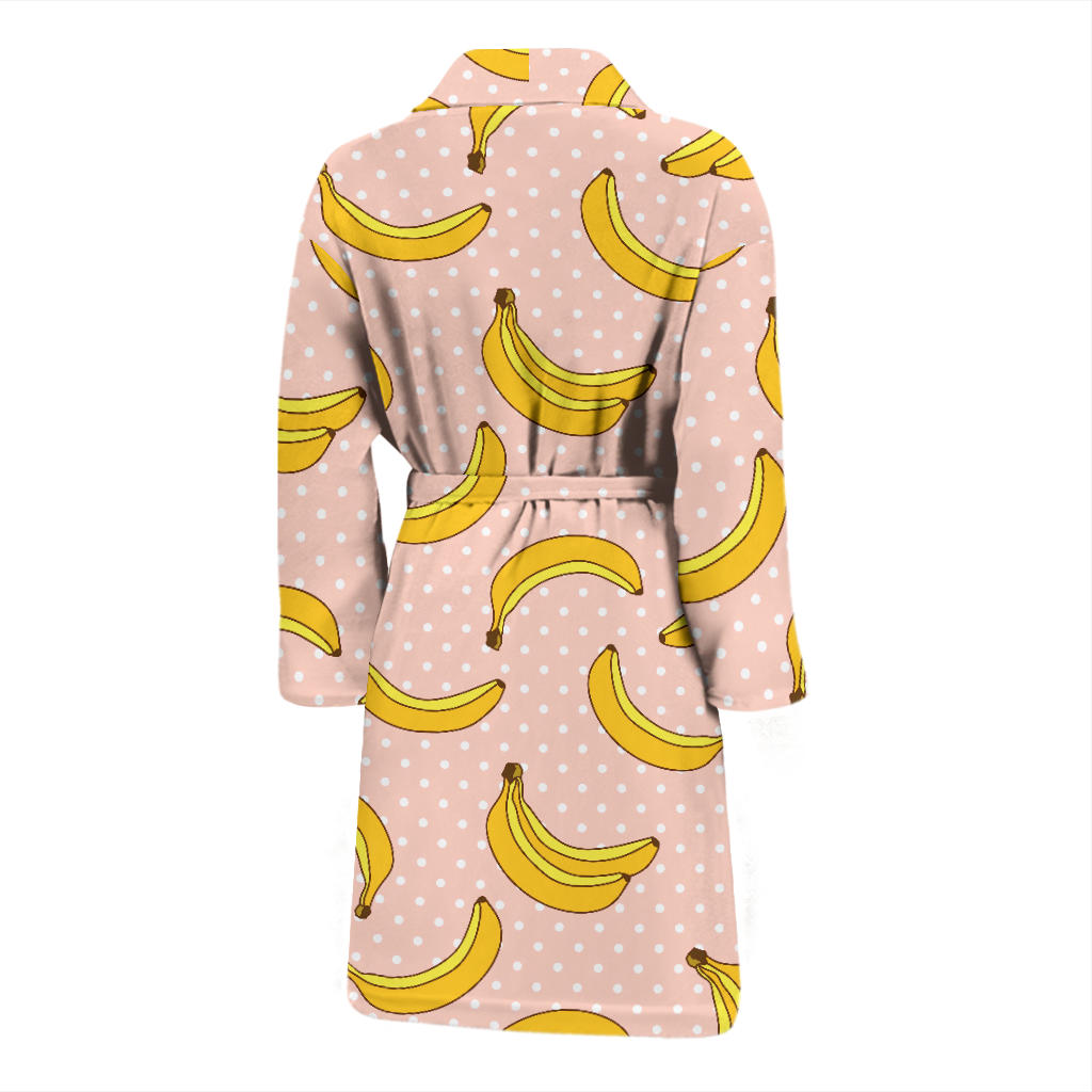 Banana Pattern Print Design BA06 Men Bathrobe