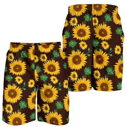 Sunflower Pattern Print Design SF01 Mens Shorts