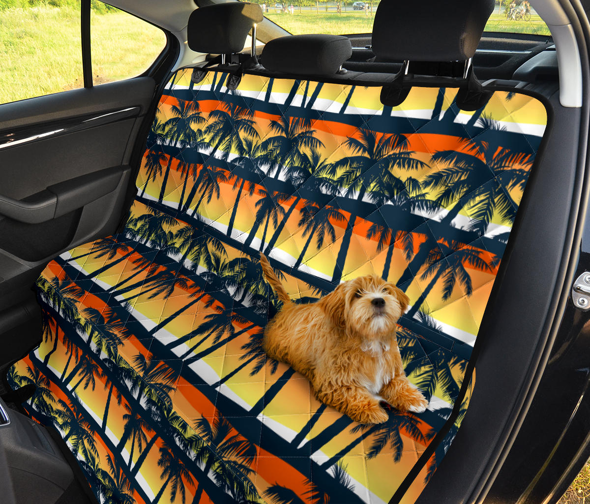 Palm Tree Pattern Print Design PT011 Rear Dog  Seat Cover
