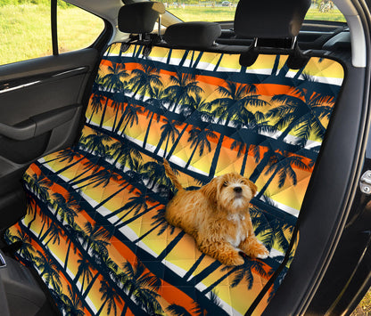 Palm Tree Pattern Print Design PT011 Rear Dog  Seat Cover