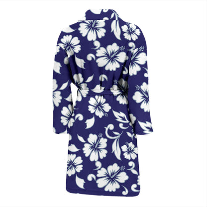 Hibiscus Pattern Print Design HB010 Men Bathrobe