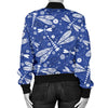 Dragonfly Pattern Print Design 03 Women's Bomber Jacket