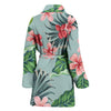 Plumeria Pattern Print Design PM027 Women Bathrobe