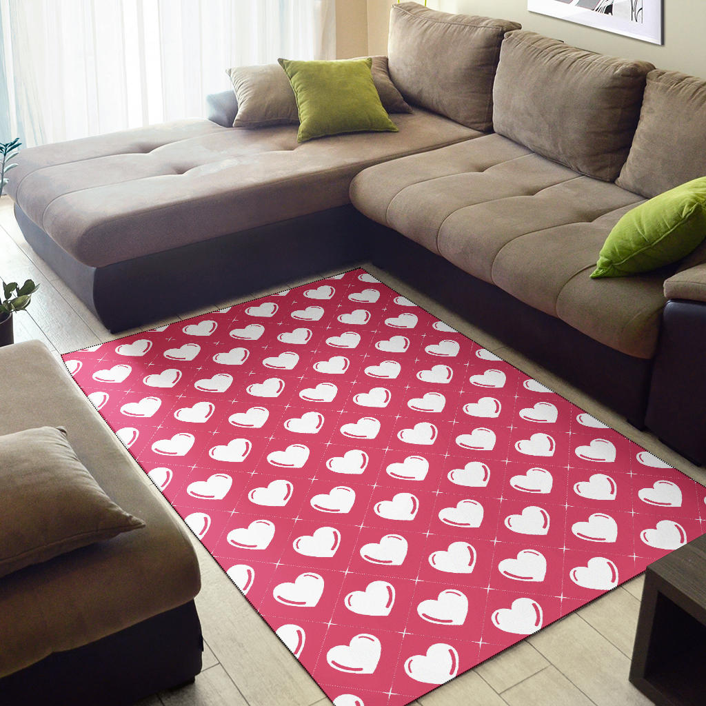 Heart Pattern Print Design HE07 Area Rugs