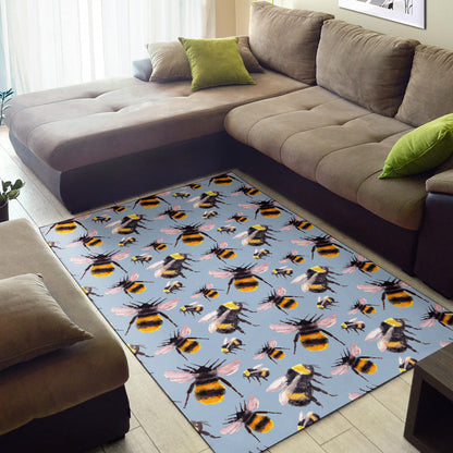 Bee Pattern Print Design BEE08 Area Rugs