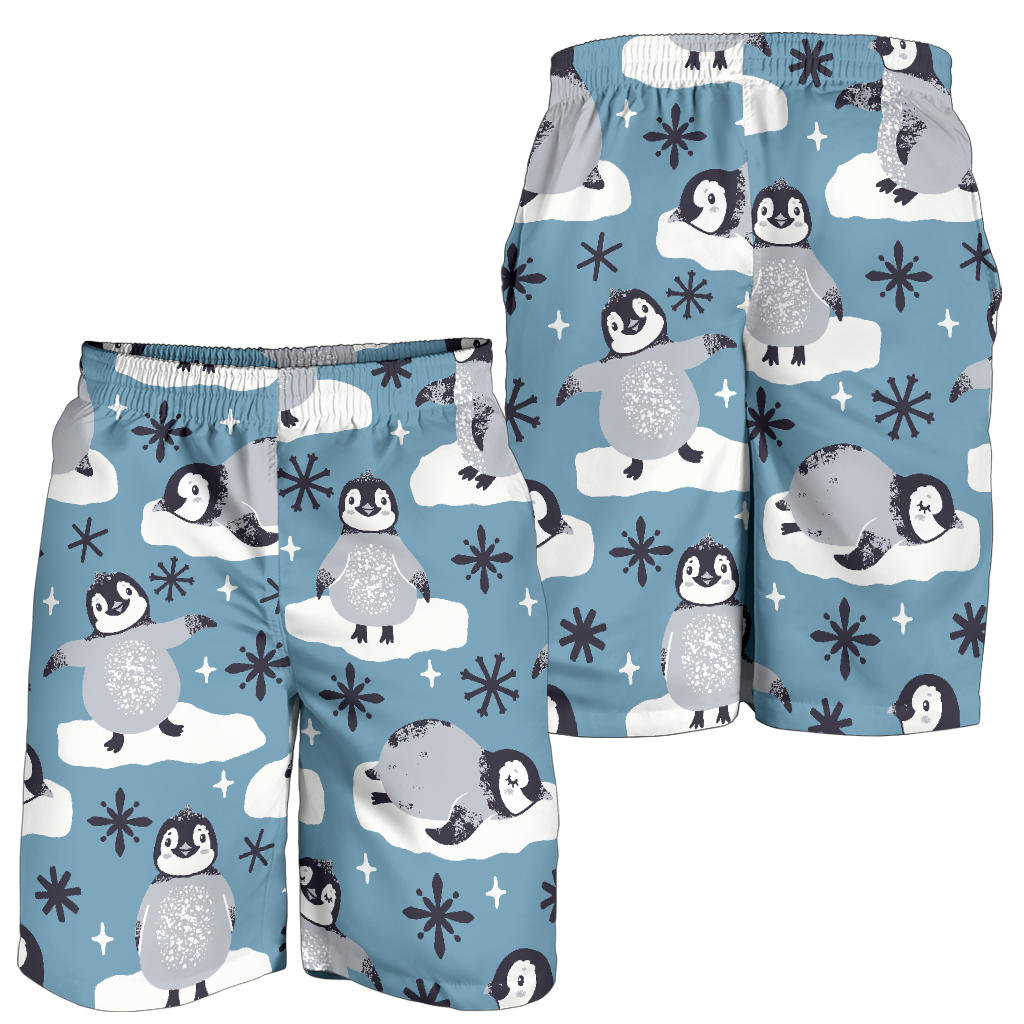 Penguin Pattern Print Design A05 Mens Shorts