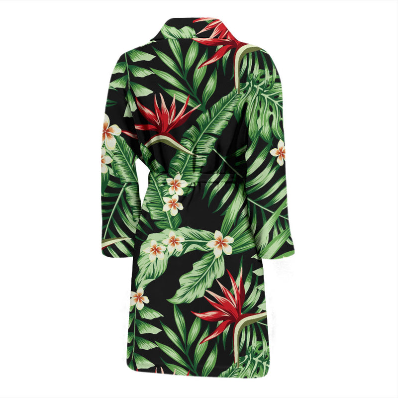 Bird Of Paradise Pattern Print Design BOP05 Men Bathrobe