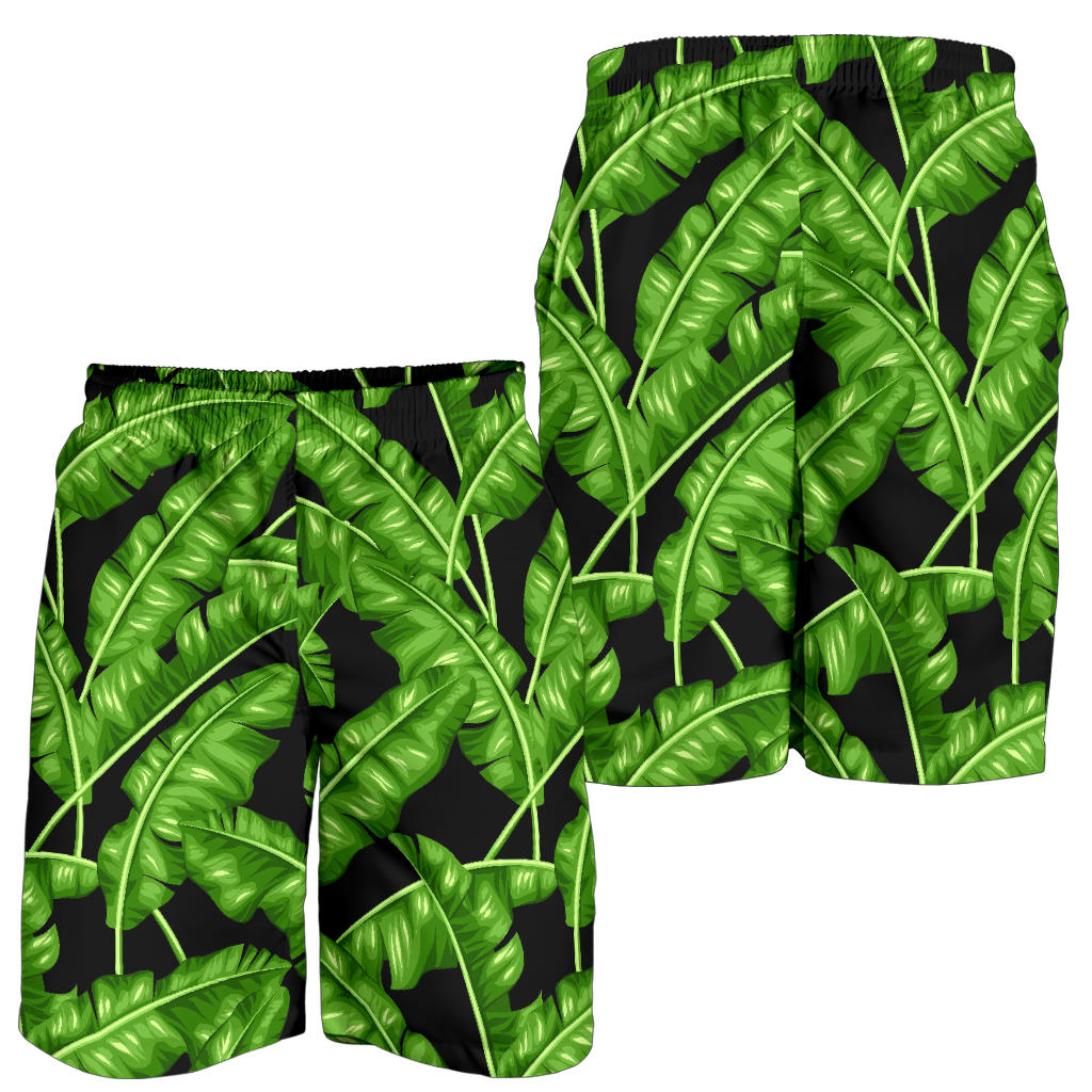 Banana Leaf Pattern Print Design BL01 Mens Shorts