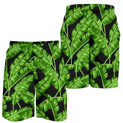 Banana Leaf Pattern Print Design BL01 Mens Shorts
