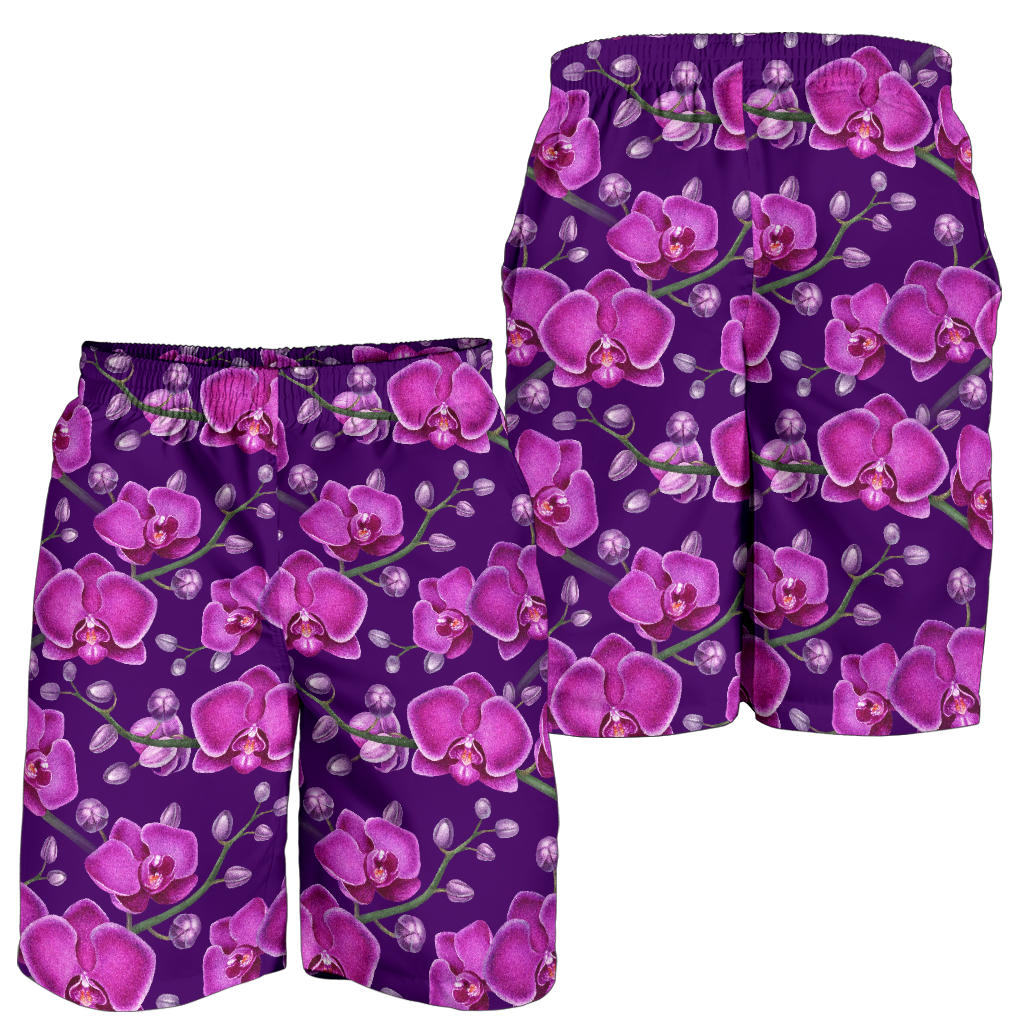 Orchid Purple Pattern Print Design OR02 Mens Shorts