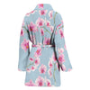 Orchid Pink Pattern Print Design OR01 Women Bathrobe