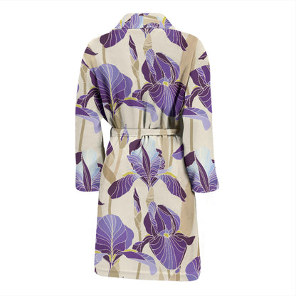 Iris Pattern Print Design IR02 Men Bathrobe