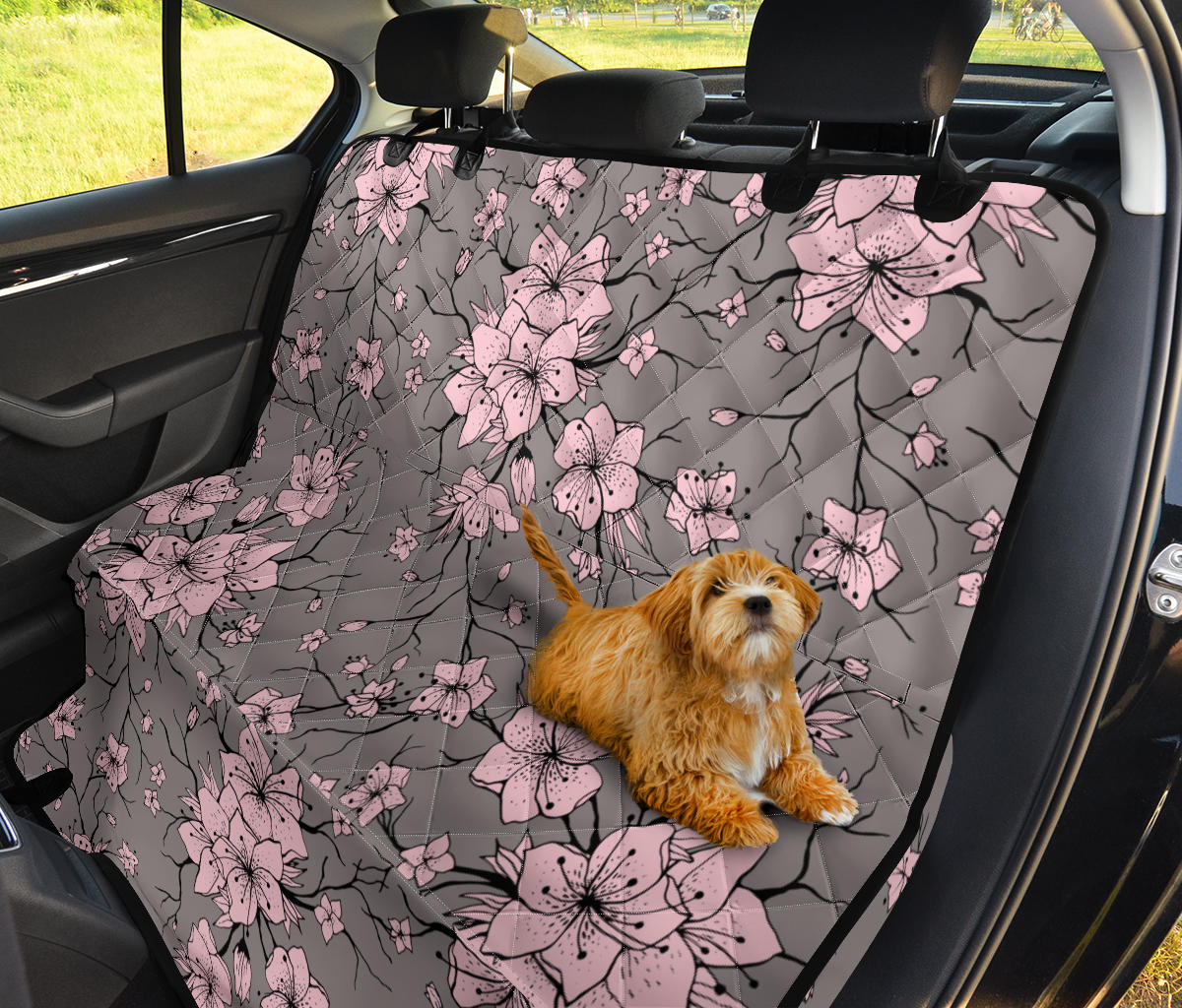 Cherry Blossom Pattern Print Design CB05 Rear Dog  Seat Cover
