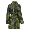 Banana Leaf Pattern Print Design BL04 Women Bathrobe