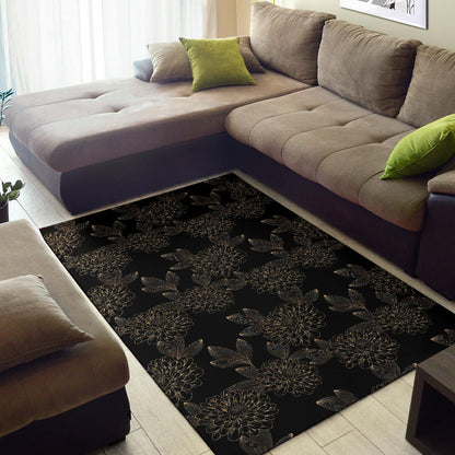 Dahlia Pattern Print Design DH04 Area Rugs