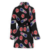 Lipstick Pattern Print Design LT01 Women Bathrobe