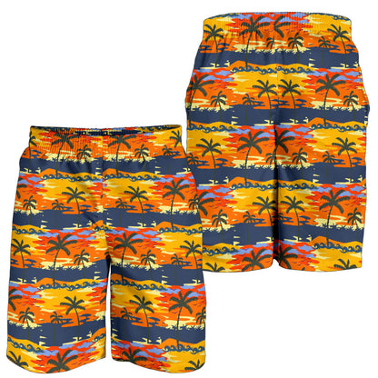 Palm Tree Pattern Print Design PT010 Mens Shorts