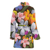 Plumeria Pattern Print Design PM03 Women Bathrobe