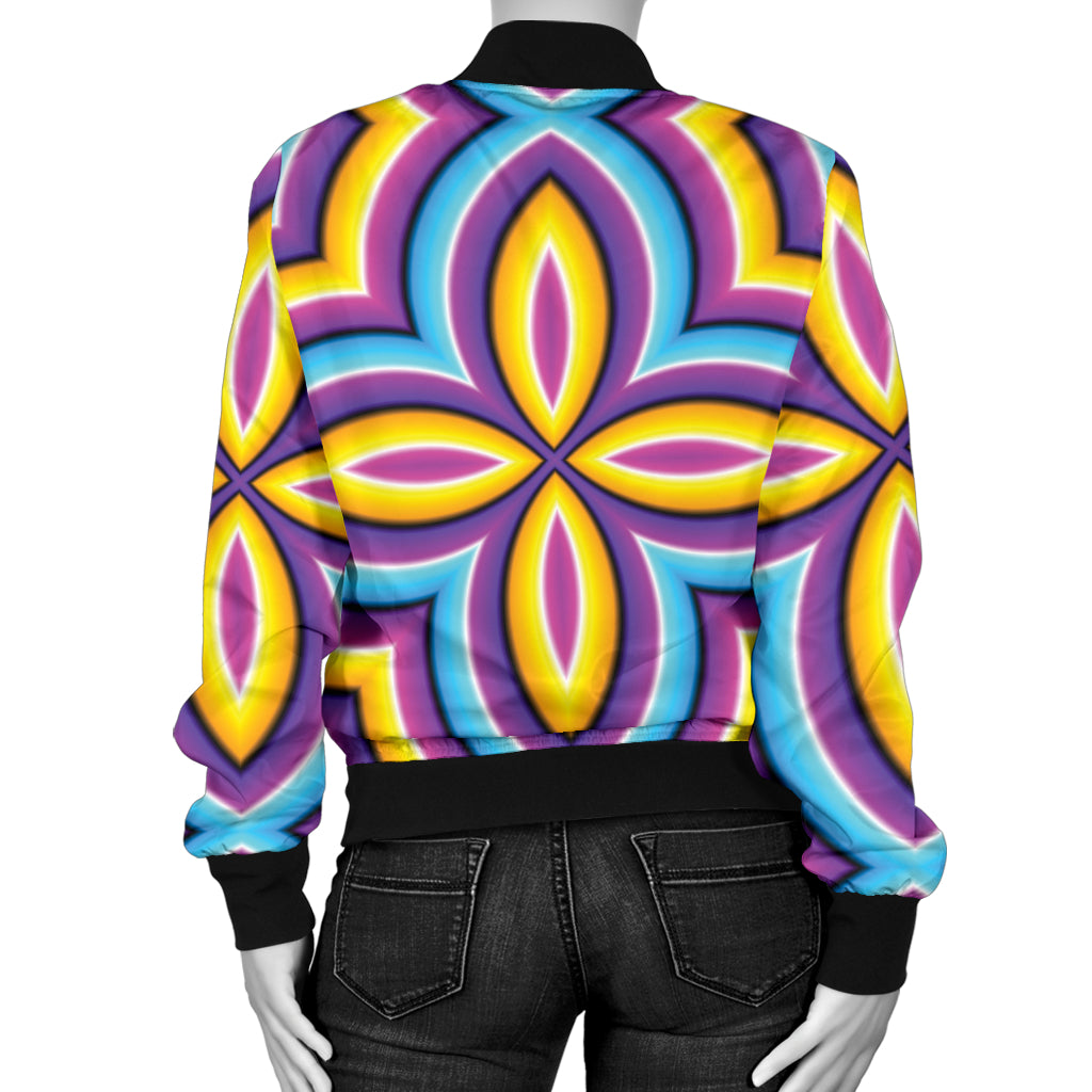 Optical illusion Pattern Print Design A03 Women's Bomber Jacket