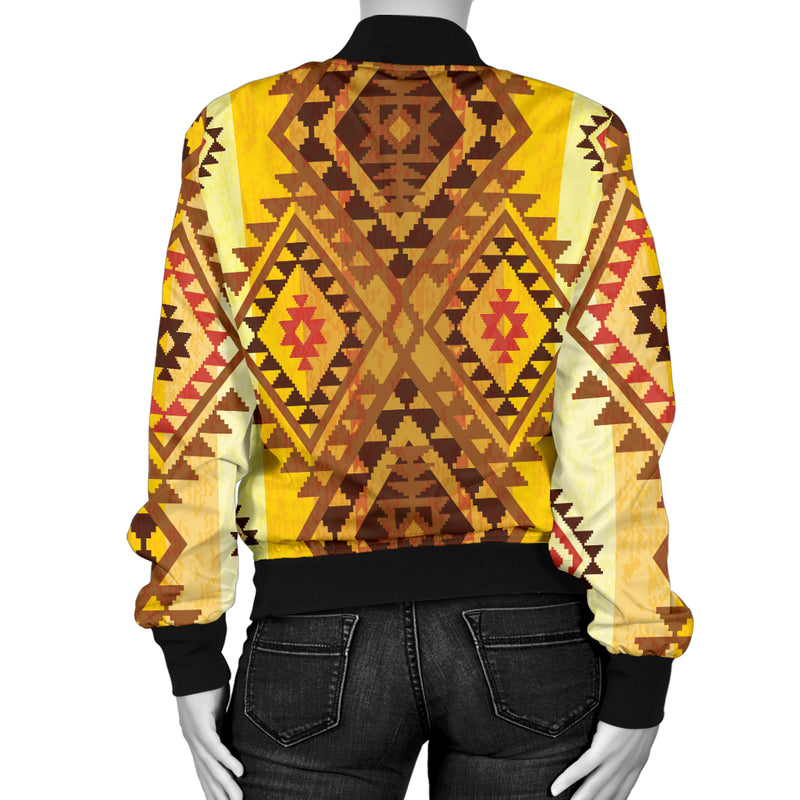 Native Pattern Print Design A09 Women's Bomber Jacket