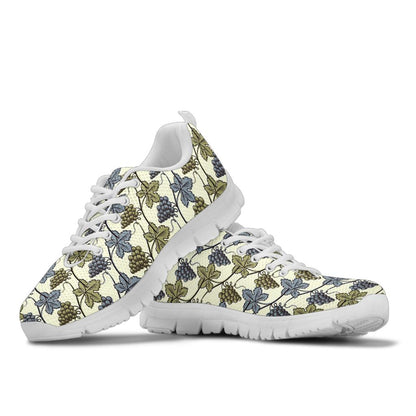 Grape Pattern Print Design GP03 Sneakers White Bottom Shoes