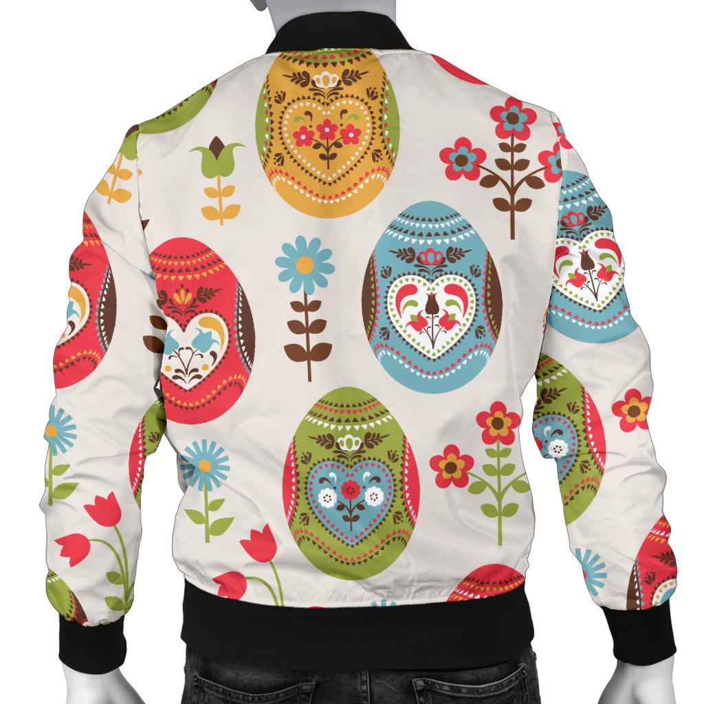 Easter Eggs Pattern Print Design RB011 Men Bomber Jacket