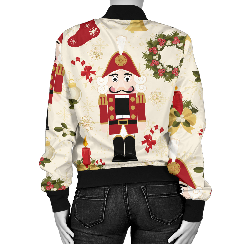 Nutcracker Pattern Print Design A01 Women's Bomber Jacket