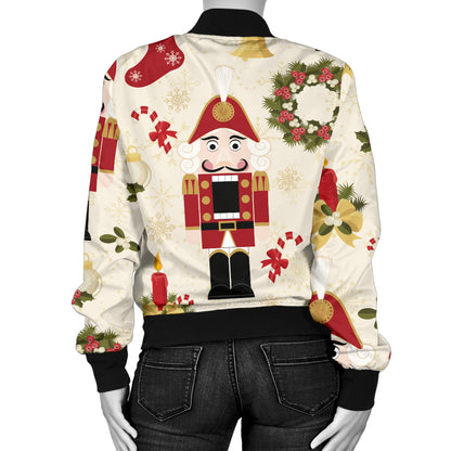 Nutcracker Pattern Print Design A01 Women's Bomber Jacket