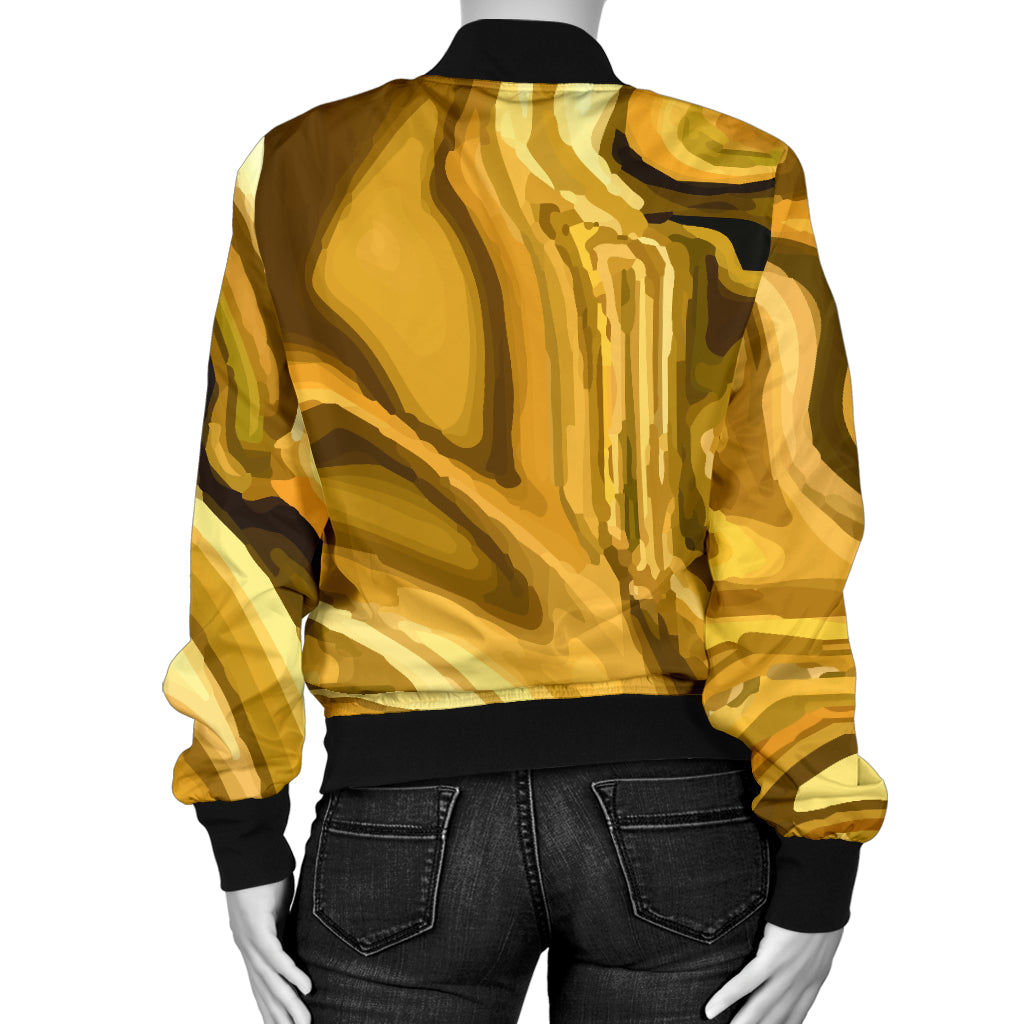 Liquid Pattern Print Design 03 Women's Bomber Jacket