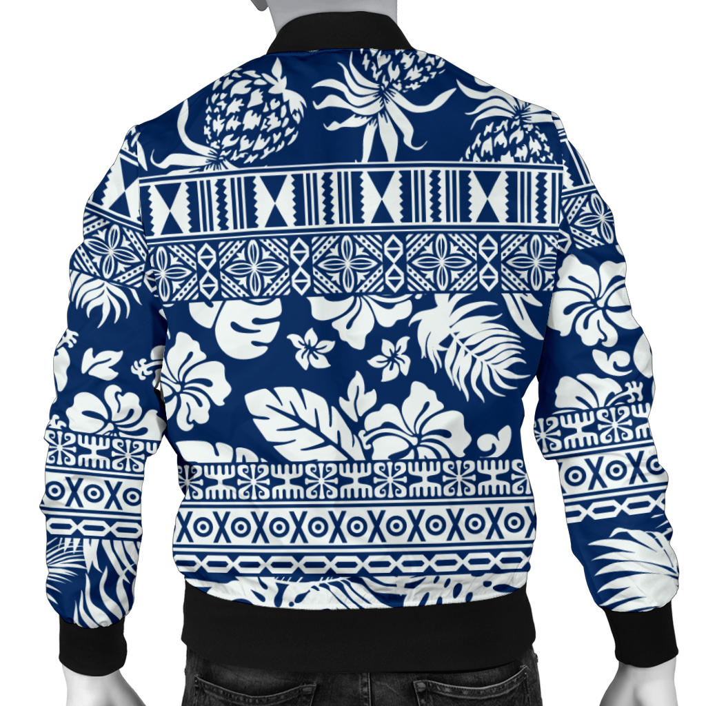 Hawaiian Themed Pattern Print Design H020 Men Bomber Jacket