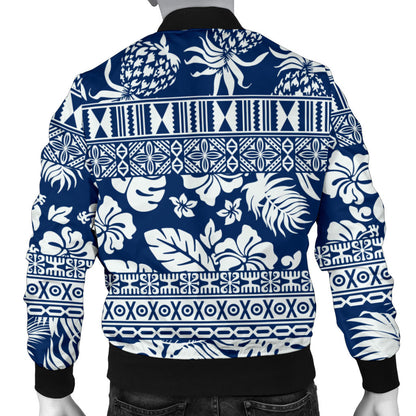 Hawaiian Themed Pattern Print Design H020 Men Bomber Jacket
