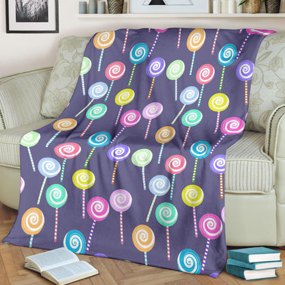 Lollipop Pattern Print Design LL03 Fleece Blanket