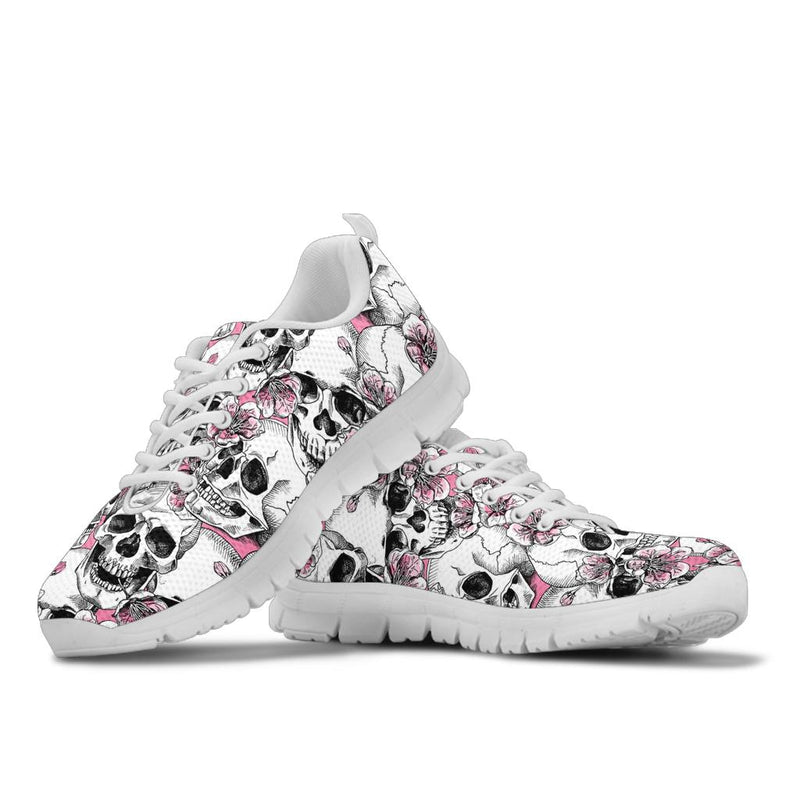 Cherry Blossom Pattern Print Design CB03 Sneakers White Bottom Shoes