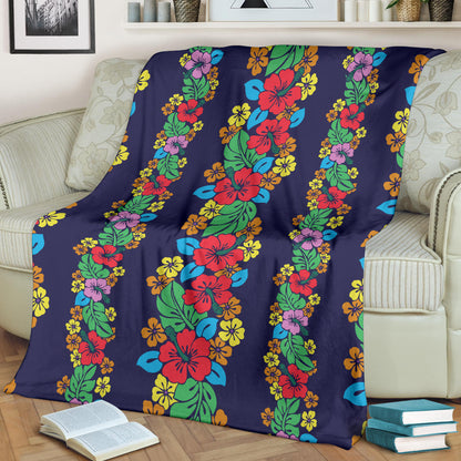 Hawaiian Themed Pattern Print Design H03 Fleece Blanket