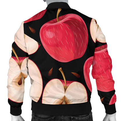 Apple Pattern Print Design AP02 Men Bomber Jacket