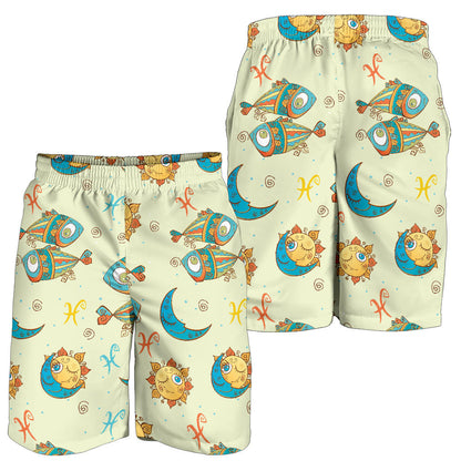 Pisces Pattern Print Design A03 Mens Shorts