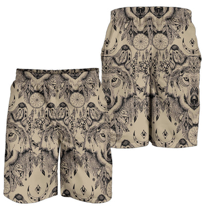 Indian Boho Wolf  Mens Shorts