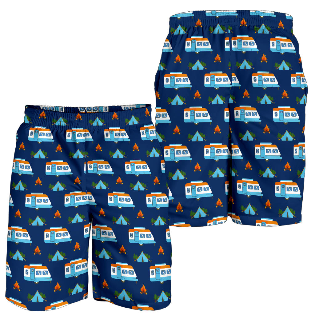 Camper Pattern Camping Themed No 3 Print Mens Shorts