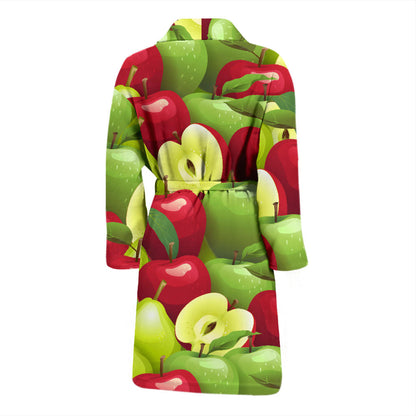 Apple Pattern Print Design AP03 Men Bathrobe