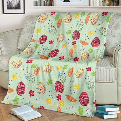 Easter Eggs Pattern Print Design RB07 Fleece Blanket