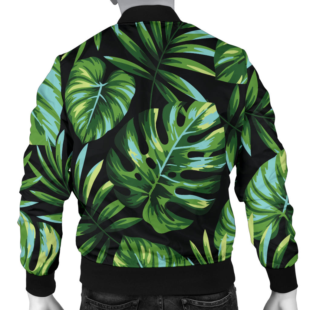 Palm Leaves Pattern Print Design PL013 Men Bomber Jacket