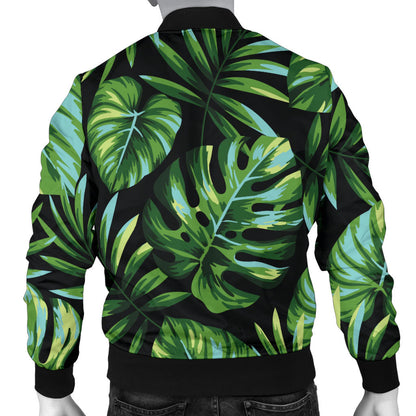 Palm Leaves Pattern Print Design PL013 Men Bomber Jacket